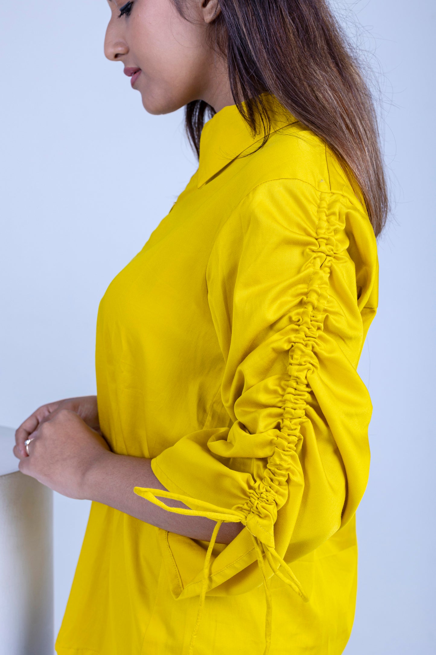 Golden Hour Ruched Shirt