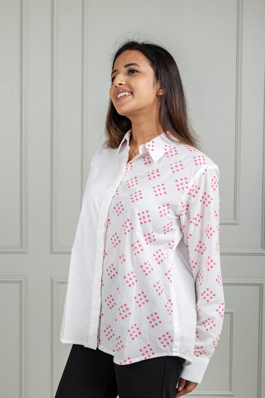 Pixel Pattern Cotton Shirt