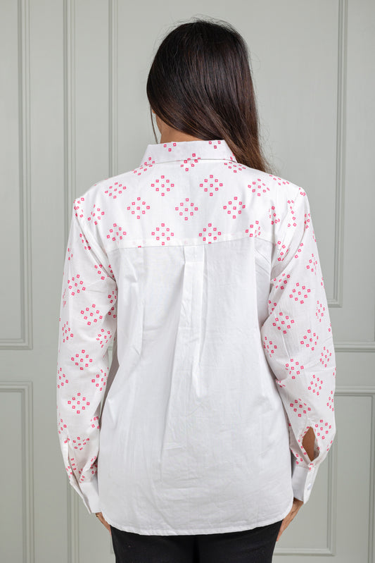 Pixel Pattern Cotton Shirt
