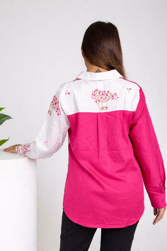 Bold in Bloom Embroidered Shirt
