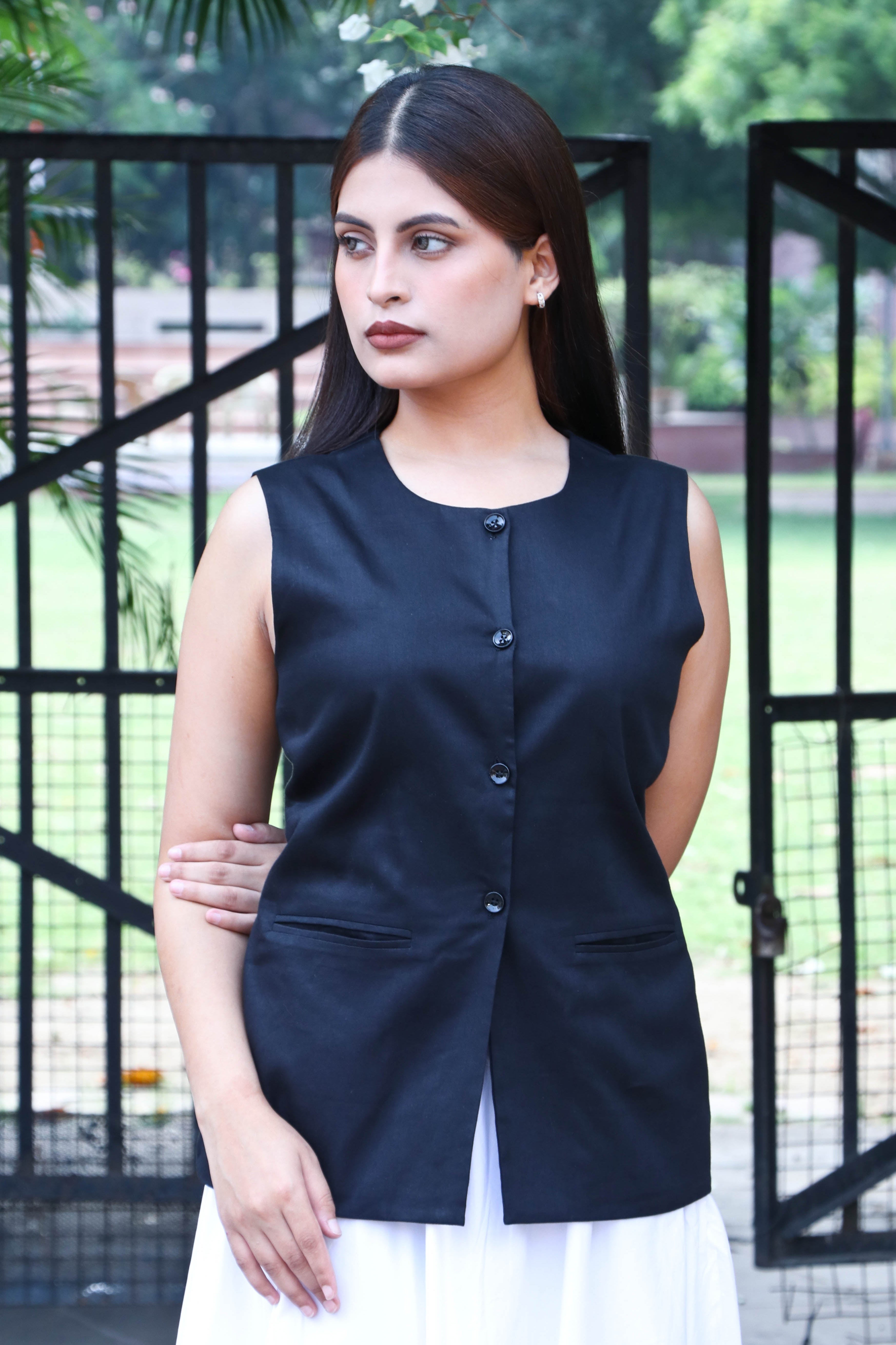 Melrose Black Waistcoat