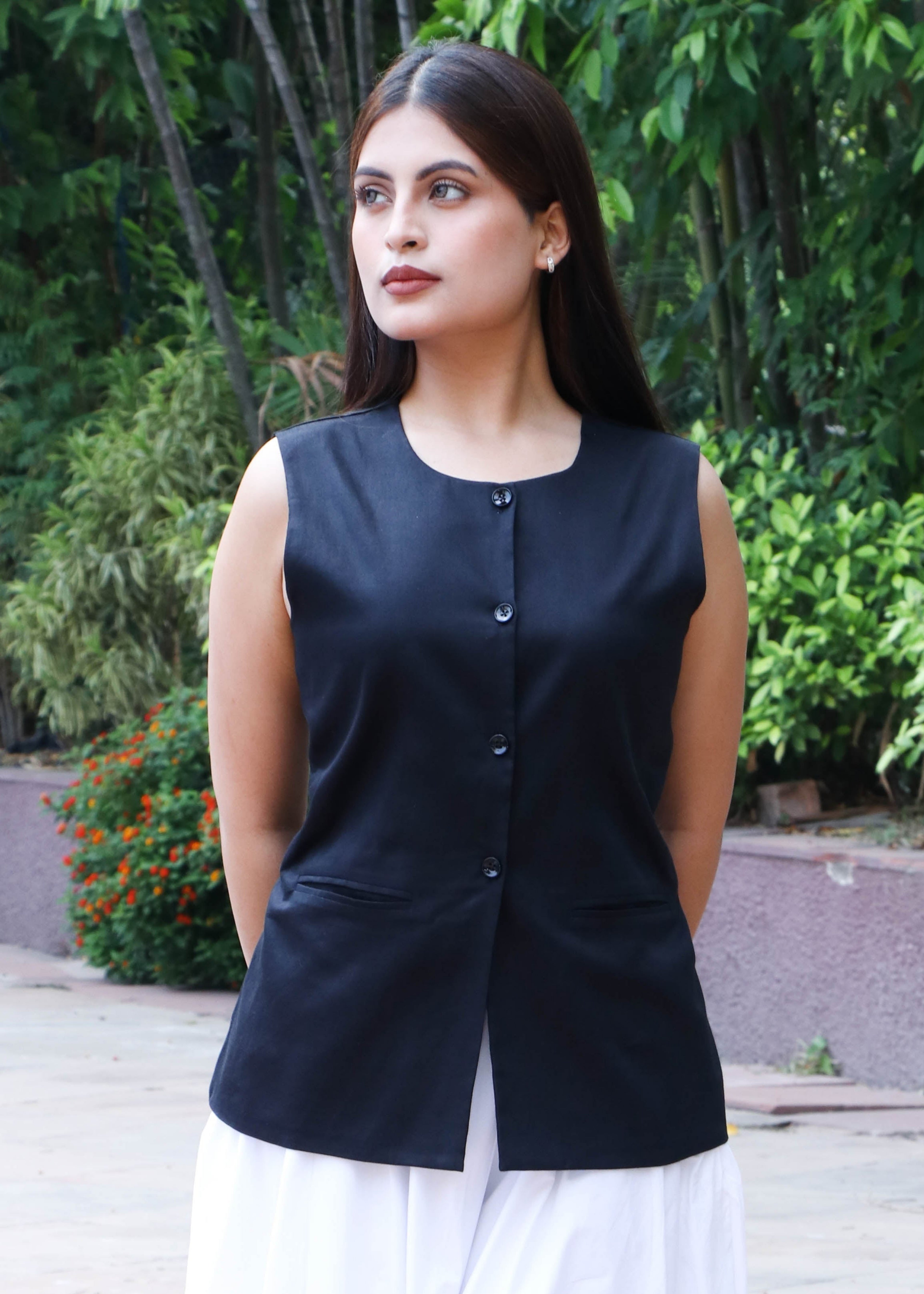 Melrose Black Waistcoat