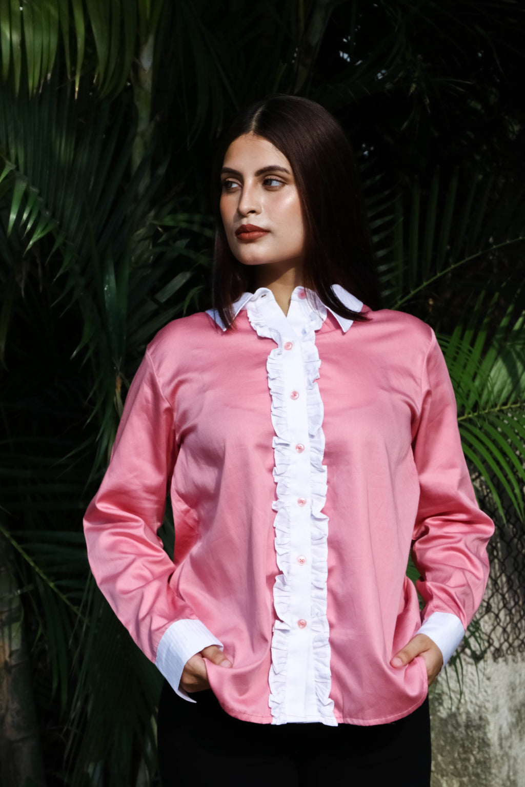 Blush Ruffle Shirt