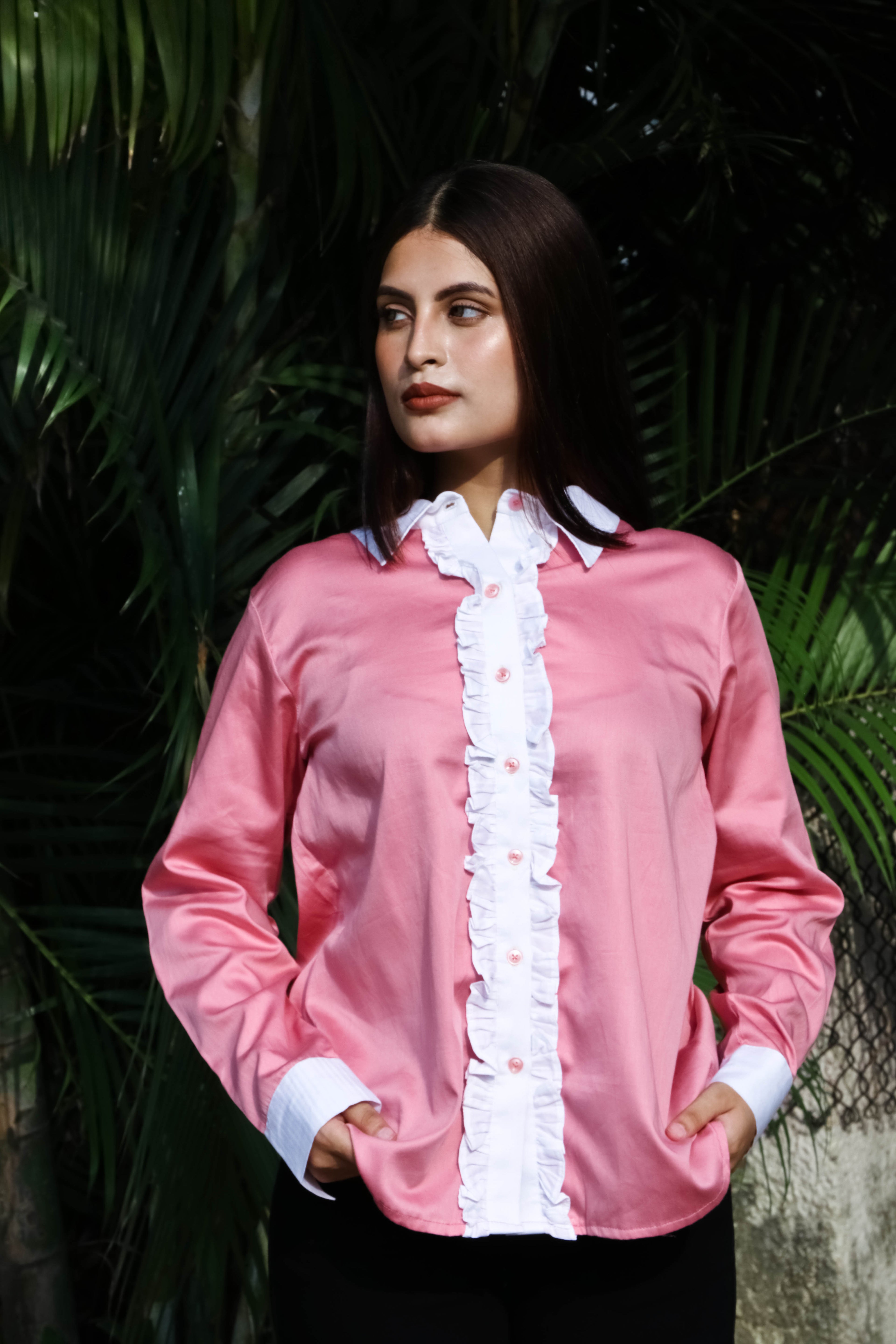 Blush Ruffle Shirt
