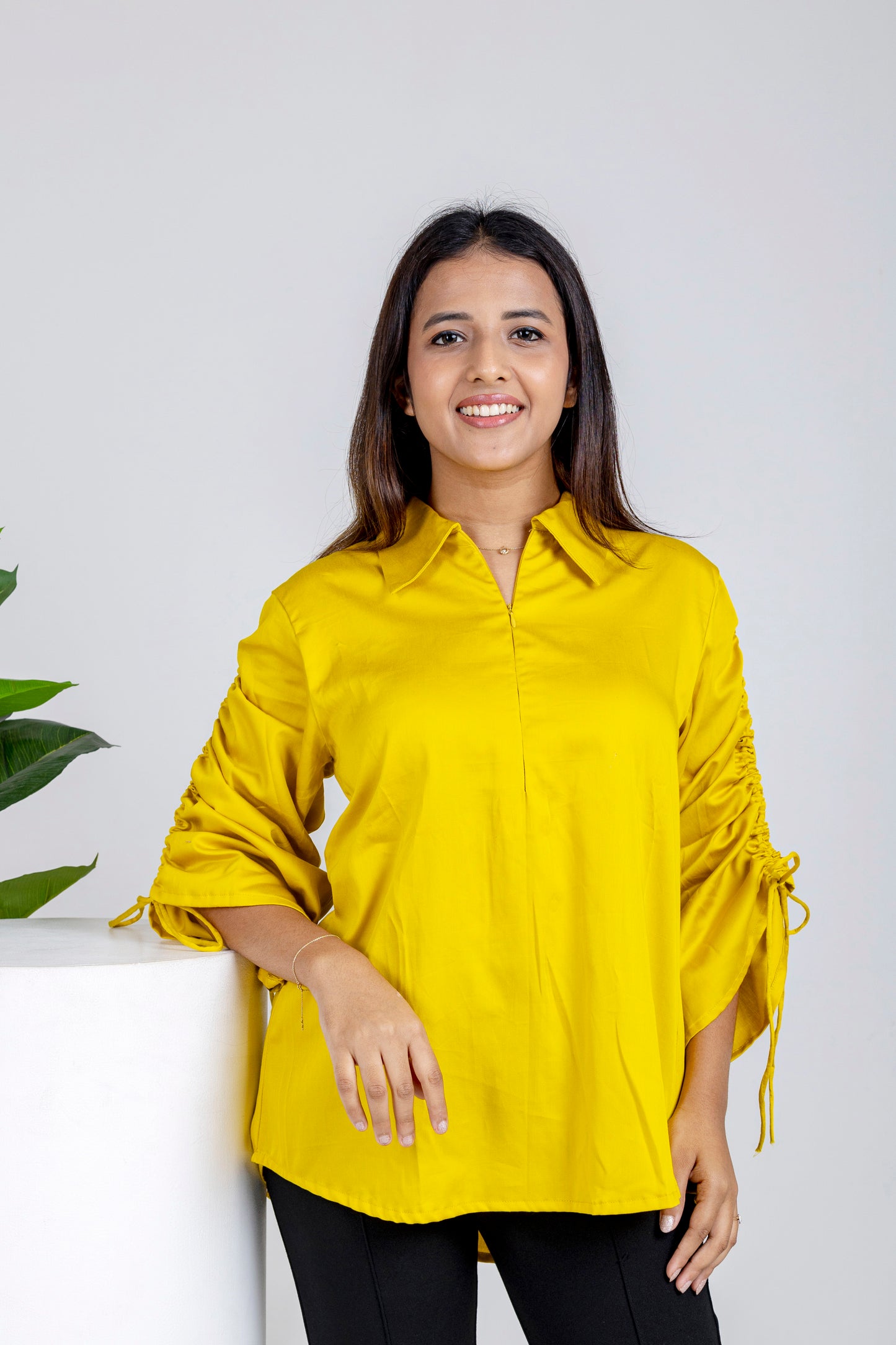 Golden Hour Ruched Shirt