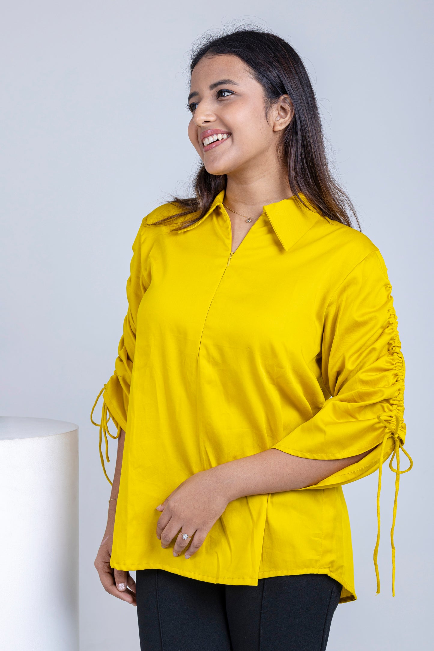 Golden Hour Ruched Shirt