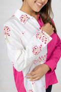 Half & Half Embroidered Shirt