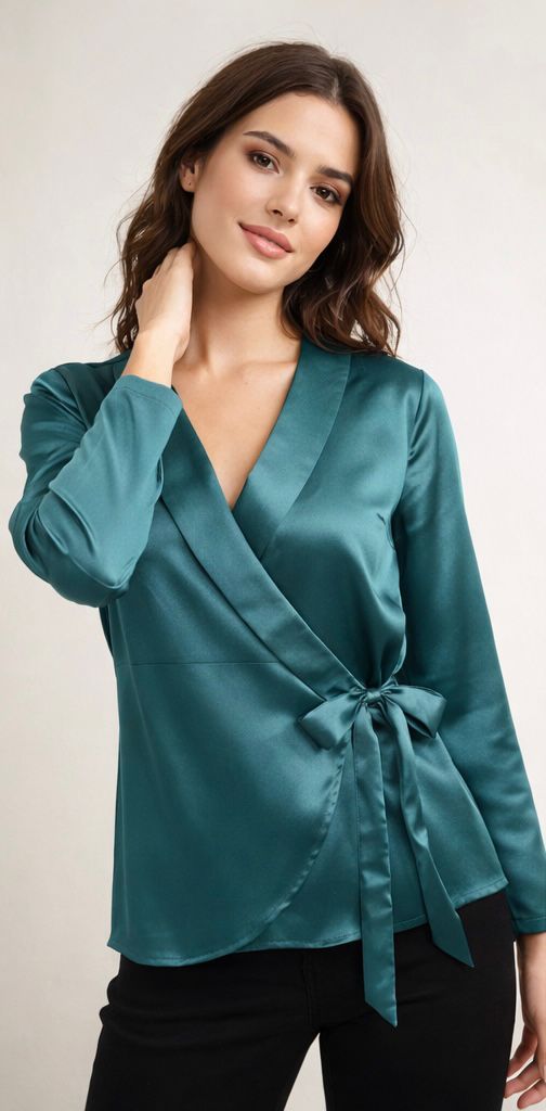 Luxe Satin Wrap Top