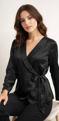 Luxe Satin Wrap Top