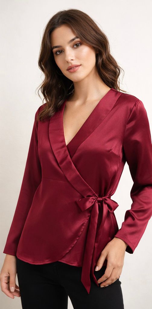 Luxe Satin Wrap Top