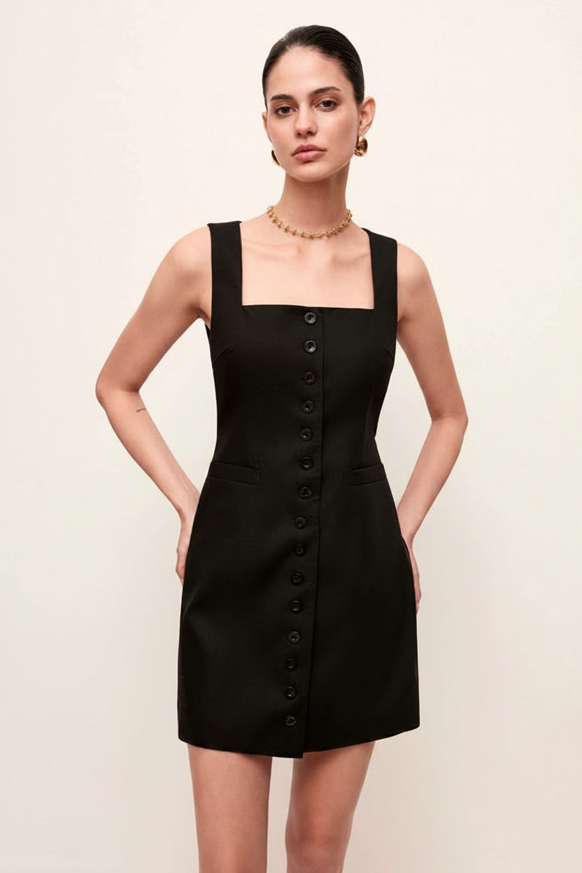 Black Waistcoat Dress