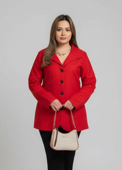 Scarlet Open Back Blazer